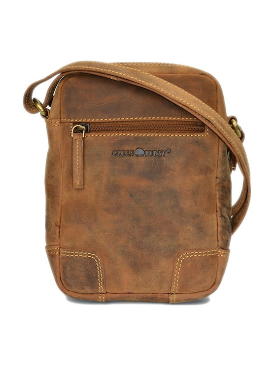 Geantă bărbătească de umăr / crossbody din piele Bej
