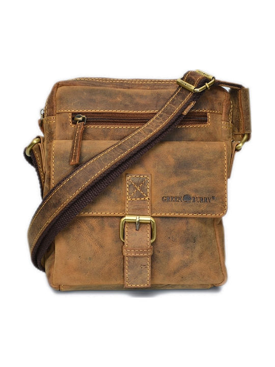 Geantă bărbătească de umăr / crossbody din piele Bej