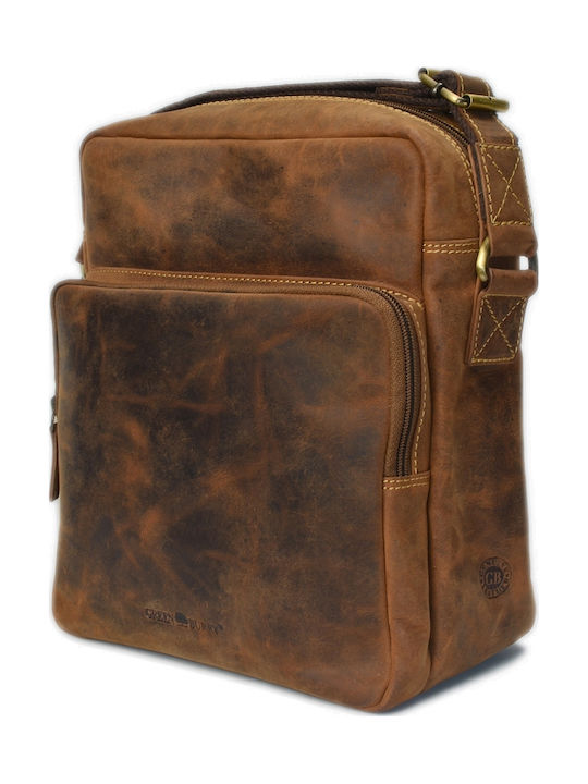 Geantă bărbătească de umăr / tip crossbody din piele maro