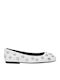 Leather Women's Ballerina Shoes in White Colour