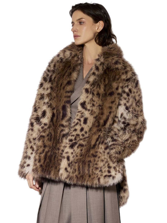 Short Women's Beige Fur