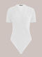 Celestino Body Dama Wrap-Around Slim Fit Alb
