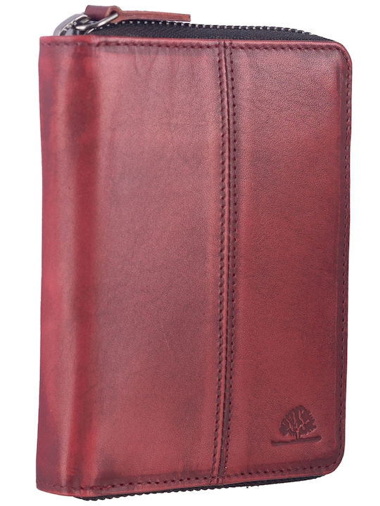 Greenburry Small Leather Women's Wallet Red