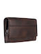 Large Leather Women's Wallet Brown