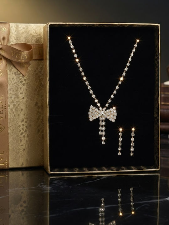 Velve Set With Earrings & Pendant Made of Gold