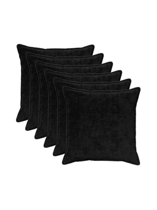 vidaXL Față De Pernă Houten Neagră 80x80cm