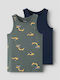 Name It Set Kids Undershirts 2 Pieces Sleeveless Multicolour