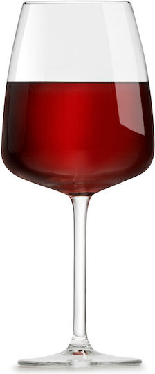 Royal Leerdam Сет Чаши за Бяло и Червено Вино от Стъкло в Червен Цвят 620ml 4бр
