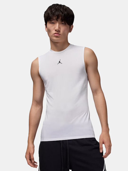Nike Bluză Termică Fără Mâneci Pentru Bărbați Compression Albă