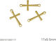 Stainless Steel Kreuz 17x9.5mm Gold 305101350.117 Gold