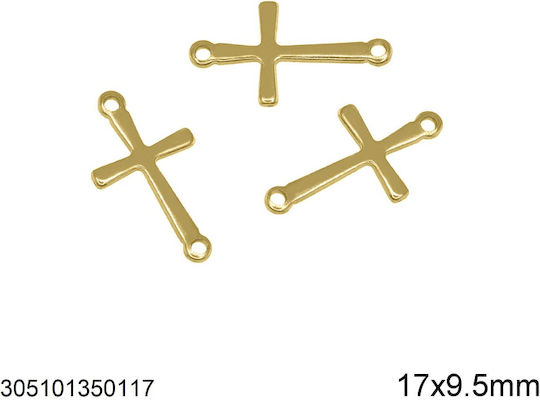 Stainless Steel Kreuz 17x9.5mm Gold 305101350.117 Gold