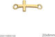 255110850 Gießer Kreuz Muster 20x8mm Vergoldet 5 Stück