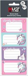 Diakakis Unicorn Notebook Etiketten 4Stücke Diakakis Unicorn Notebook Etiketten 4Stücke