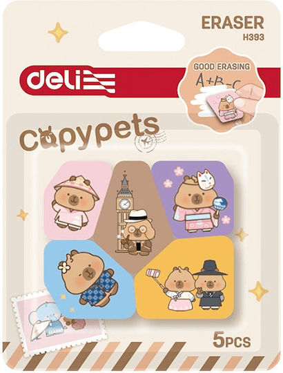 Deli Γόμα για Μολύβι (Διάφορα Σχέδια) 5τμχ
