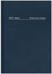 adBook Tägliche Tagesordnung B6 2027 Blau Marin...