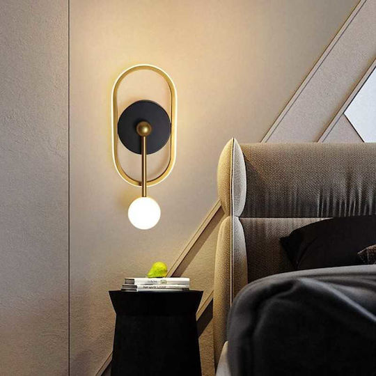 Moderne Schwarze Gold Wandleuchte 34W 3 Arten Licht