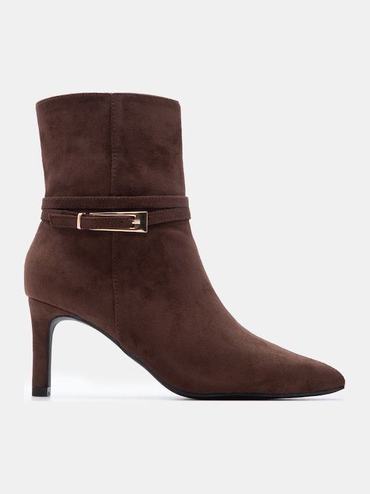 Luigi Suede Women's Ankle Boots with High Heel ...