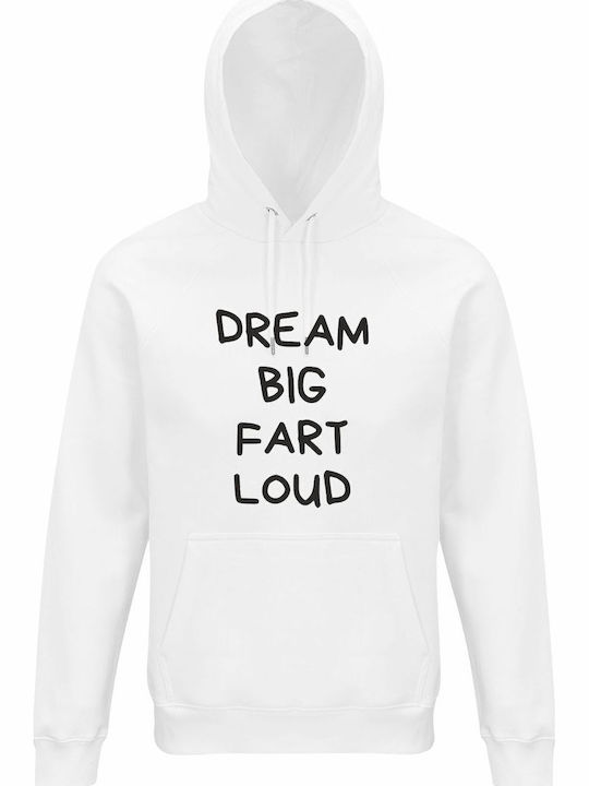 Блуза С Качулка Органичен Унисекс Бял Dream Big...