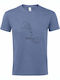 T-shirt Unisex " Addicted To Music " Blue