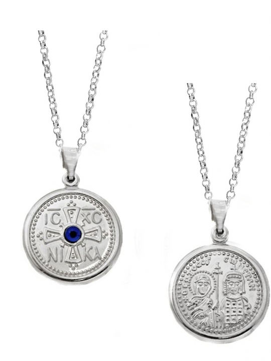 Polytimo Konstantin Halskette Talisman Auge aus Silber
