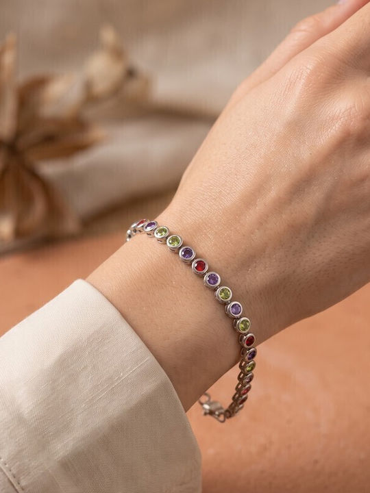 Grekas Women's Riviera Silver Bracelet with Zircon