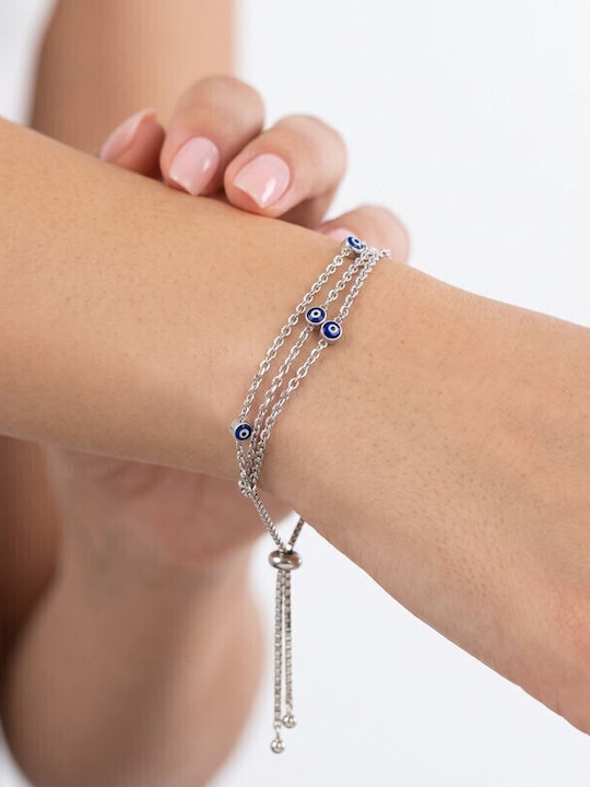 Grekas Women's Chain Bracelet with Eye Design