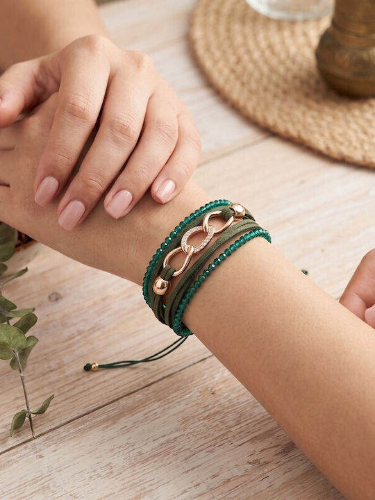 Grekas Women's Bracelet Cord with Zircon