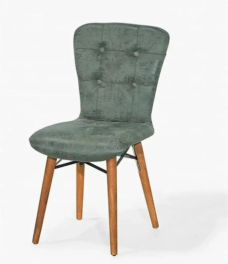 Scaun Sala De Mese Cu Material Textil Verde