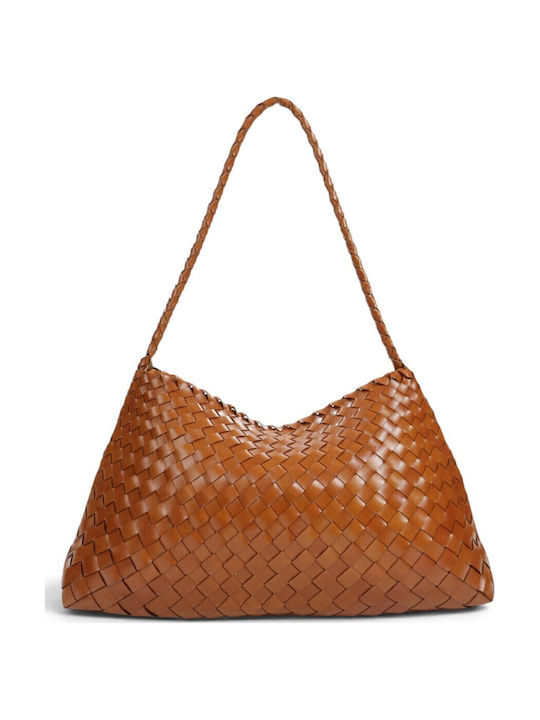 Leather Women's Shoulder Bag Tabac Brown