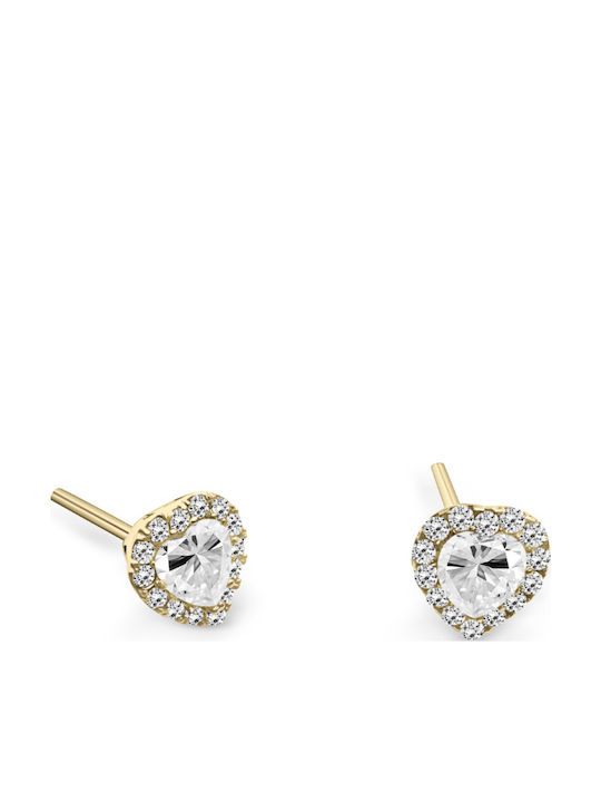 Chrilia Gold Earrings with Stones