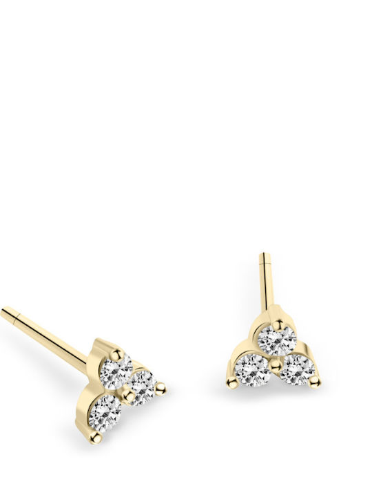 Chrilia 14K Gold Earrings with Stones