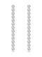 Chrilia Dangle Earrings in 9K White Gold with Stones