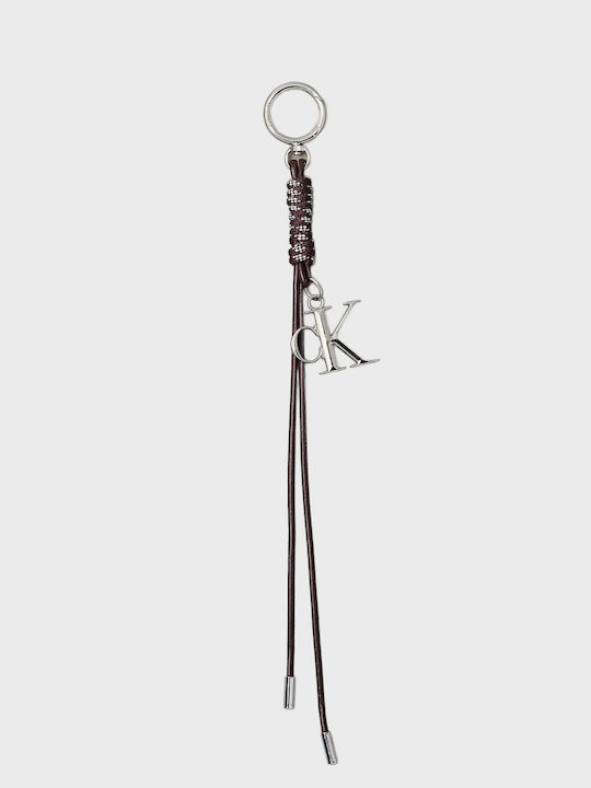 Calvin Klein Knotted Tassel Logo Bag Charm Brown Αξεσουάρ Female Brown Lv04f1311g-xm4