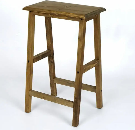 Taburet Bar Din Lemn Culoare Walnut 40x30x70 cm