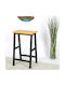 Taburet Bar Lemn Negru 40x30x70 cm