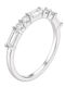 Verita Women's Half Eternity Band Ring with Zircon Made of Silver