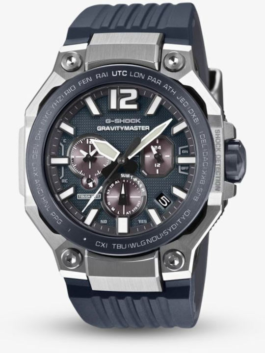 Casio Gravitymaster Ανδρικό Ρολόι Μπαταρίας με Μπλε Καουτσούκ Λουράκι