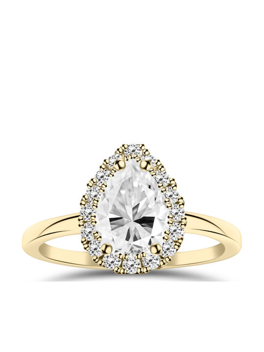Chrilia Inel Din Aur 9K Cu Zircon