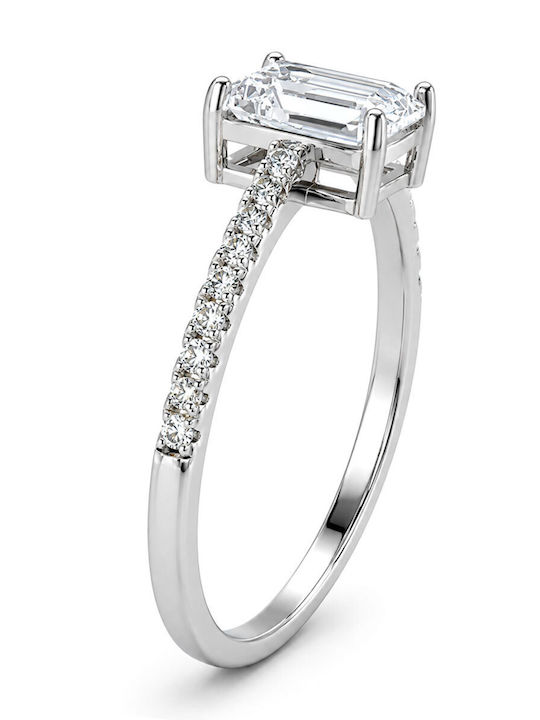 Verita Einzelner Stein Ring aus Silber Verita Einzelner Stein Ring aus Silber