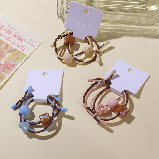 Set of Modern Hair Scrunchies Elastic 2 Pieces