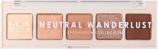 MUA Shade Neutral Wanderlust Παλέτα με Σκιές Ματιών σε Στερεή Μορφή Neutral