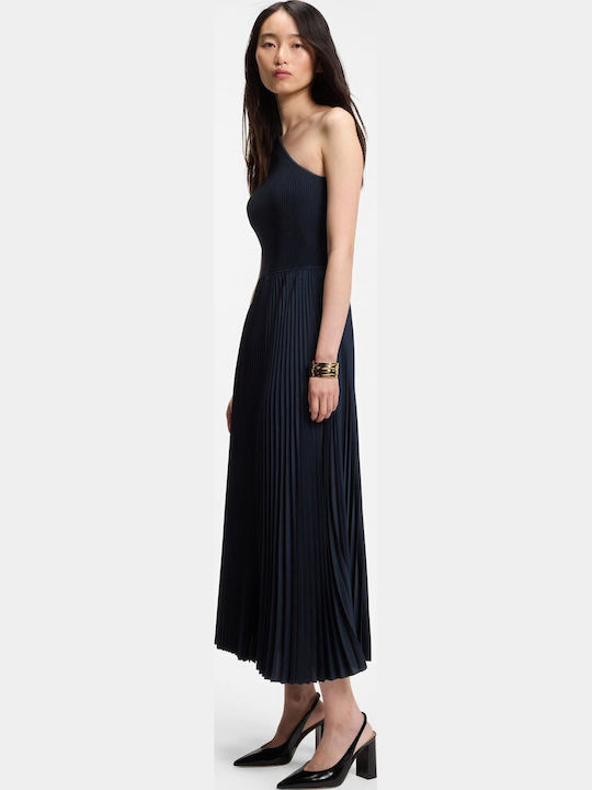Rochie de vară Midi Rochie-cămașă Albastru închis