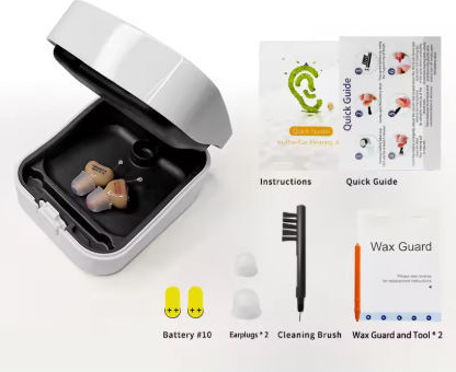 Kalaxio Set T1 Digital Invisible Hearing Aids CIC In-Ear 123db