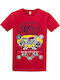 T-shirt Ενηλίκων Motoracer Born To Ride Κοκκινο