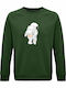 Sweatshirt Organic Unisex " Asstronaut Showing Ass Funny Space " Dark Green