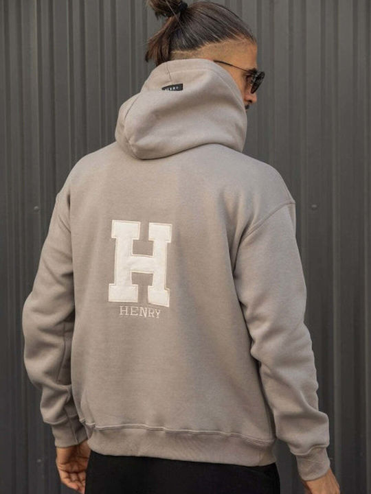 Henry Clothing Суитшърт с качулка Кафяв