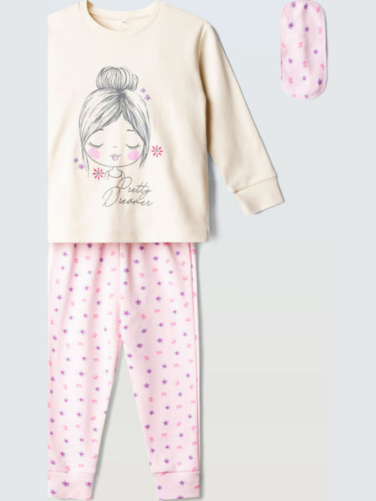 Hommies Kinder-Nachtwäsche Ecru-Rosa Sanfte Hommies H730
