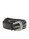 Wide Leather Women's Black Belt
