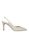Alina Leather Heels with Mid Heel Gold