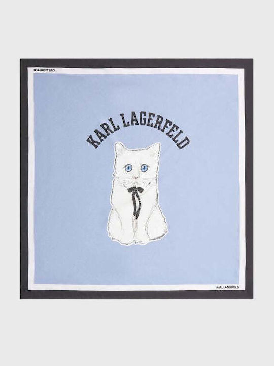 Karl Lagerfeld Дамско Копринено Шал Син